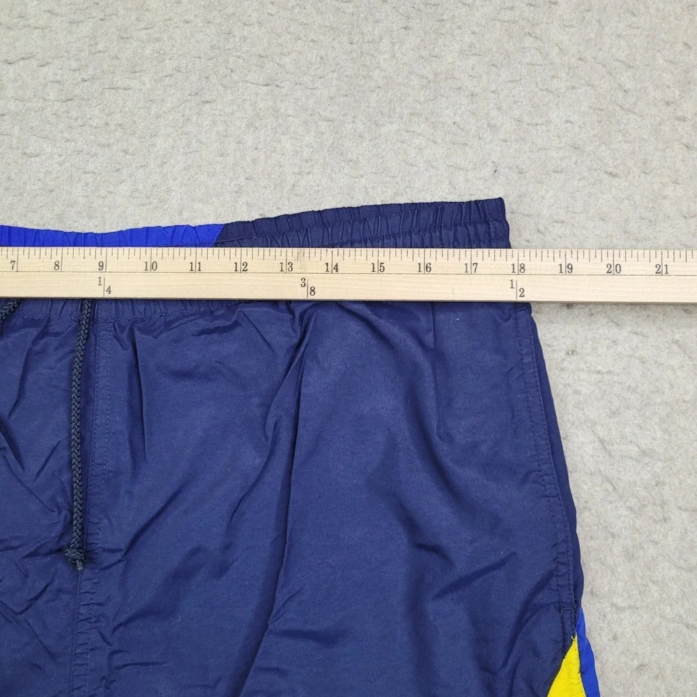 Vintage Chaps Ralph Lauren Swimming Trunks Mens M Blue Yellow Lined Drawstring‎